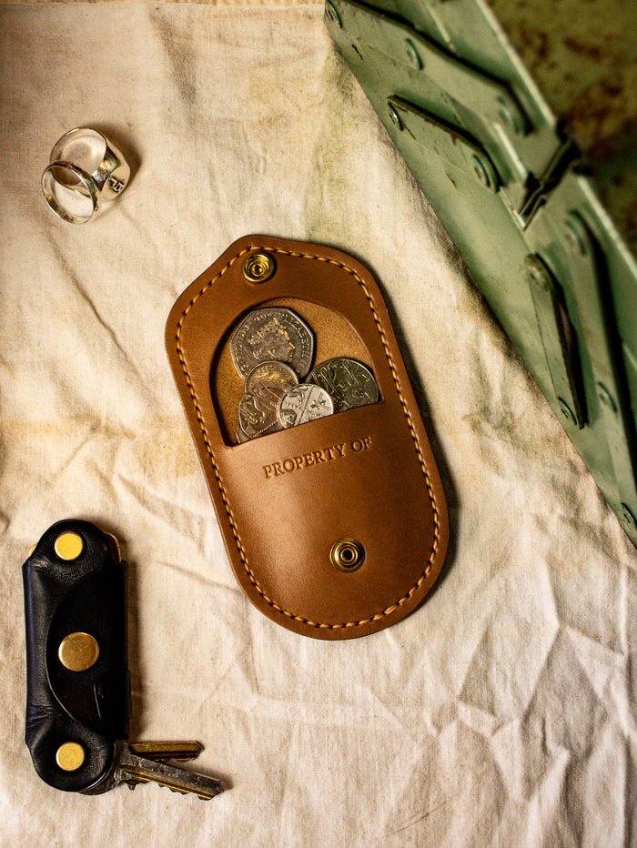 Coin Pouch in Sand Brown