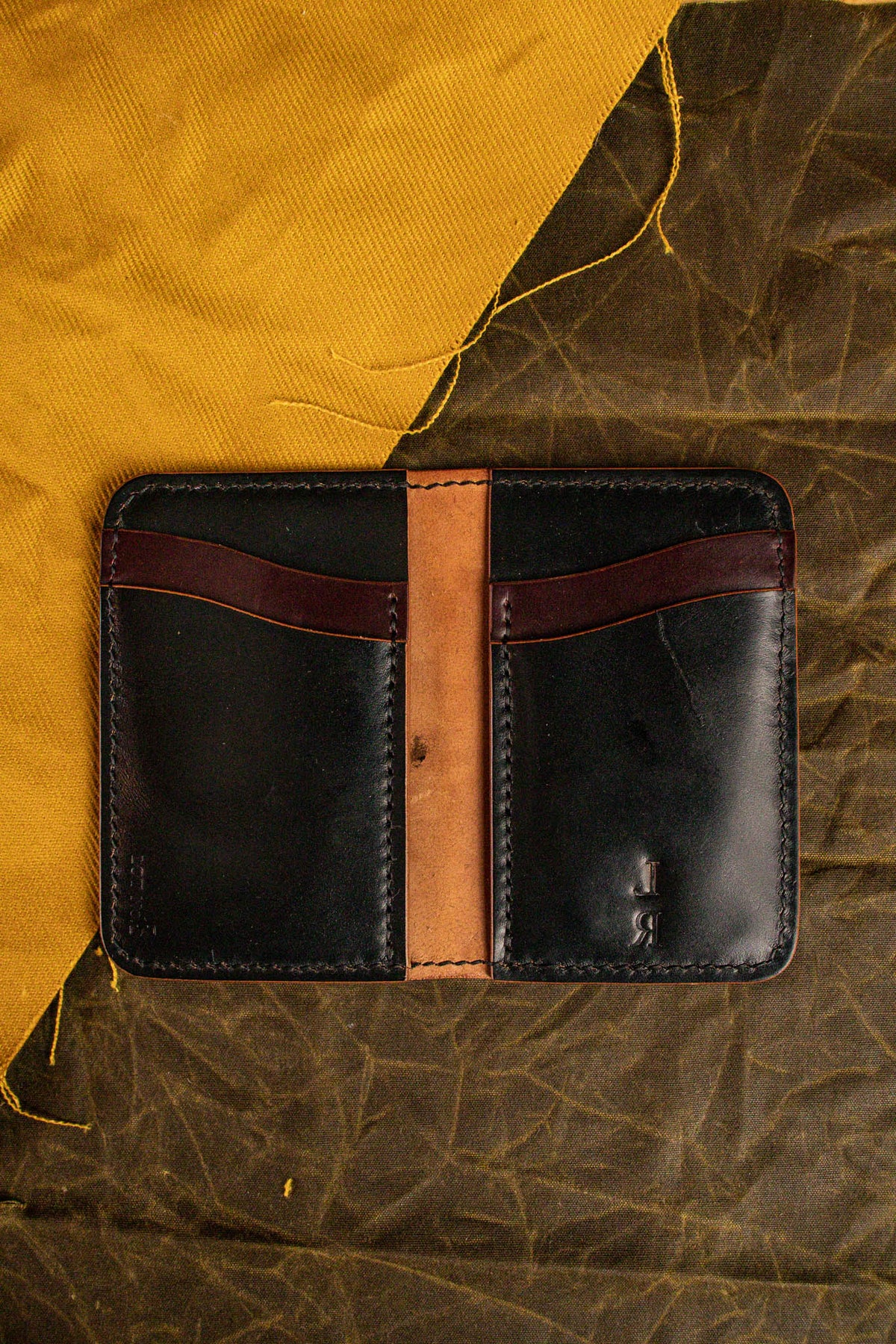 Bifold Card Wallet in Black Shell Cordovan